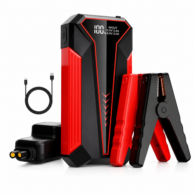 Portable 16,800mAh Car Jump Starter – 1000A